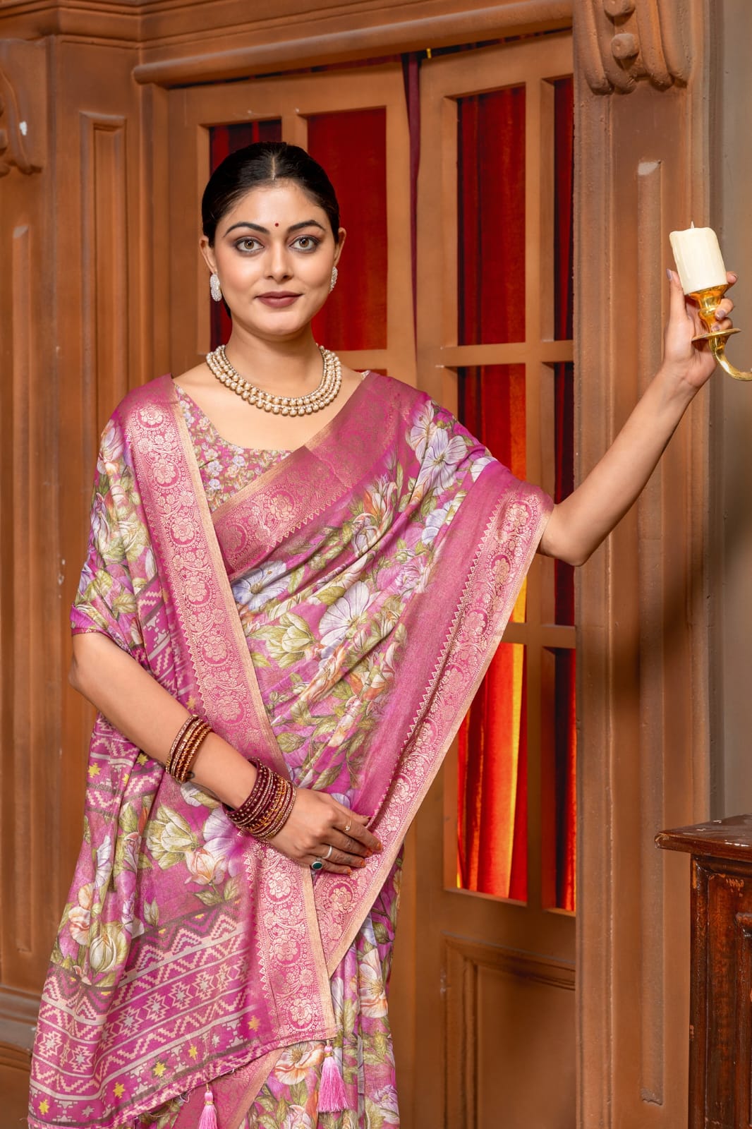 PREMIUM KANJIVARAM COTTON SILK JARI WEAVING WITH RICH JACQUARD BORDER*